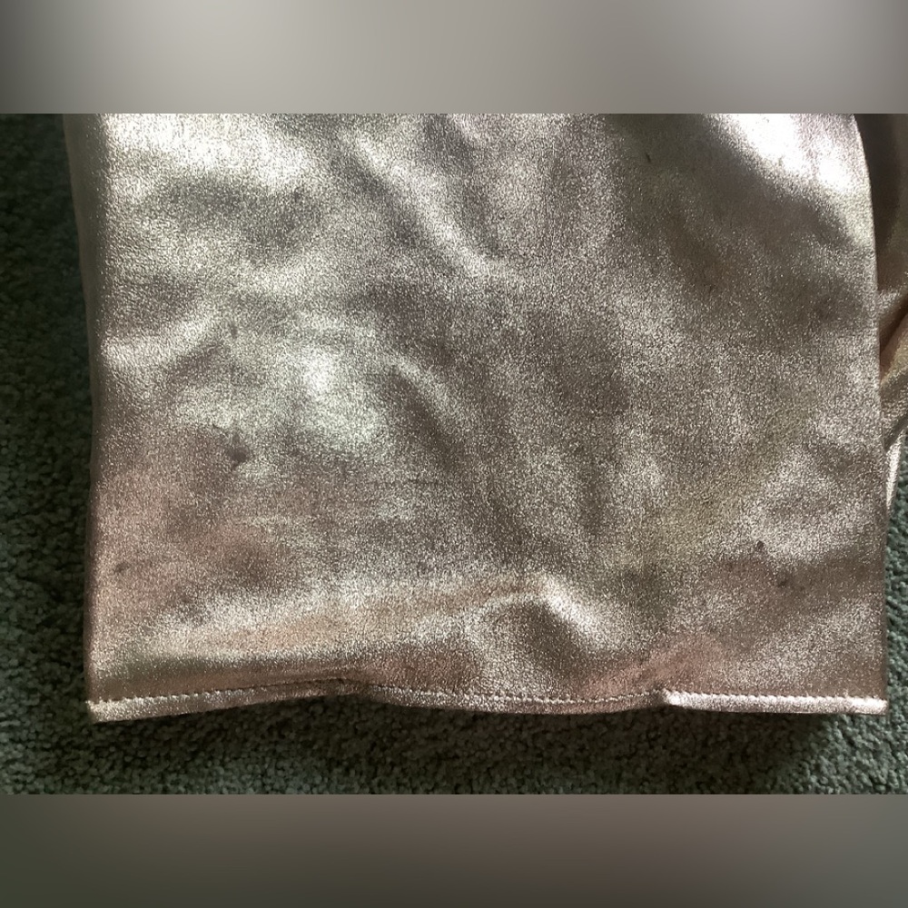 Anthropologie Rose Gold Leather Tote - Picture 3 of 7